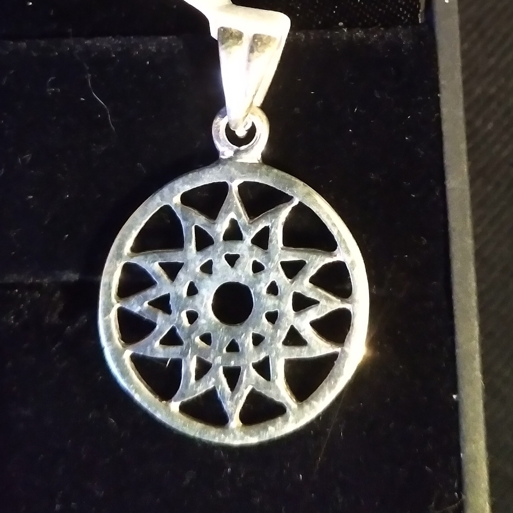 ❤️3/4" Sun Pendant 🌞 925 S/S⚪️